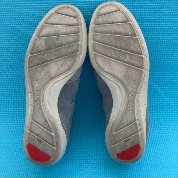 Womens Size 39 ECCO Grey Fabric Leather Elastic Slip On Shoes ( Us Size … - Picture 7 of 9